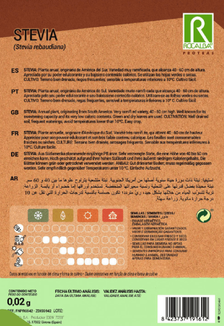 Semilla stevia | Romera soluciones naturales