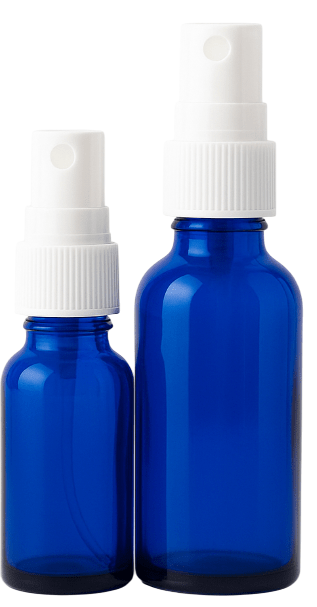Frasco vidrio azul | Romera soluciones naturales