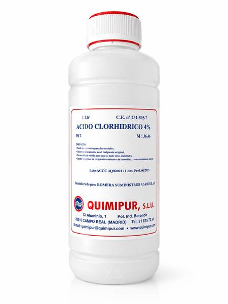 ACIDO CLORHIDRICO 4% | ROMERA SOLUCIONES NATURALES